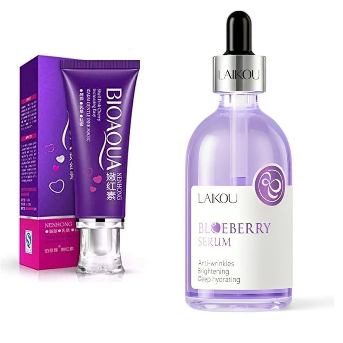 BIOAQUA - PACK CREMA DESPIGMENTANTE BIOAQUA Y SERUM BLUEBERRY LAIKOU