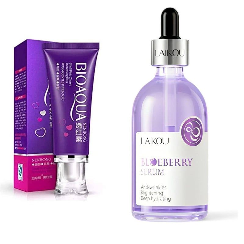 BIOAQUA - PACK CREMA DESPIGMENTANTE BIOAQUA Y SERUM BLUEBERRY LAIKOU
