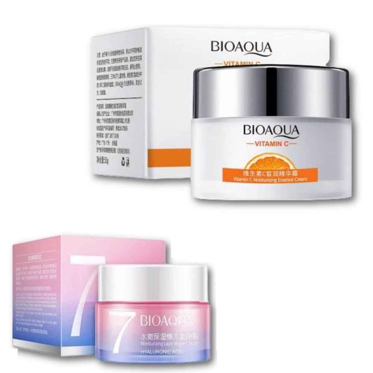 BIOAQUA - PACK CREMA HIDRATANTE V7  Y CREMA HIDRATANTE VITAMINA C - BIOAQUA