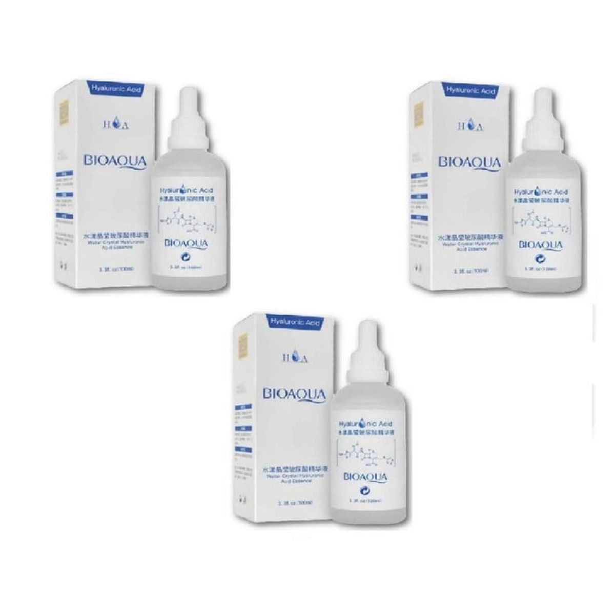 BIOAQUA - PACK 3 Serum Acido Hialuronico 100 ml Bioaqua