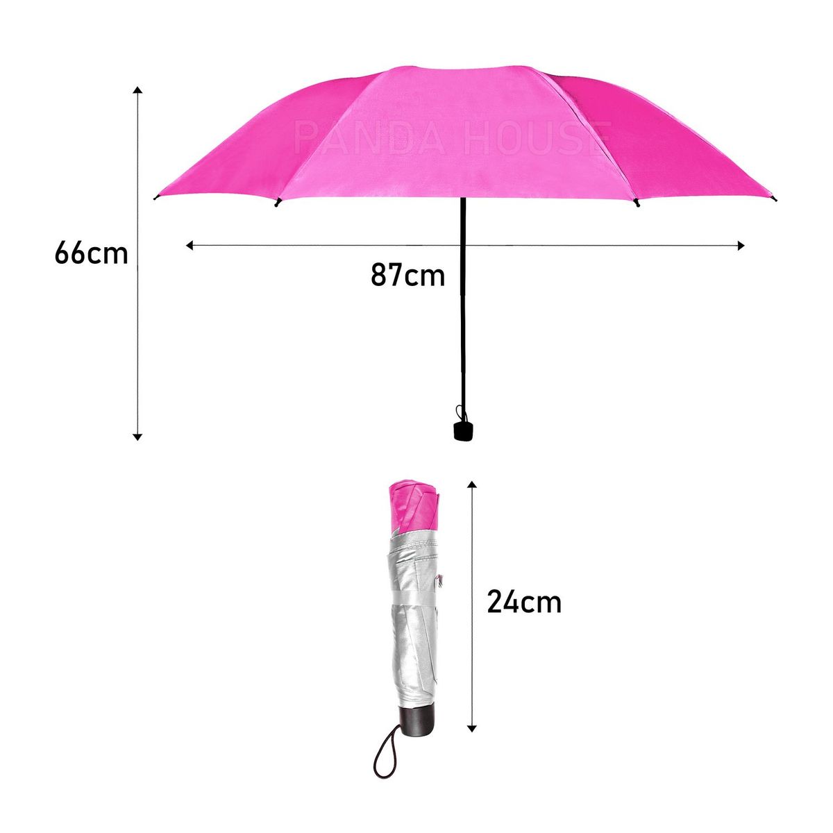 SM - PARAGUAS DE CARTERA ROSADO