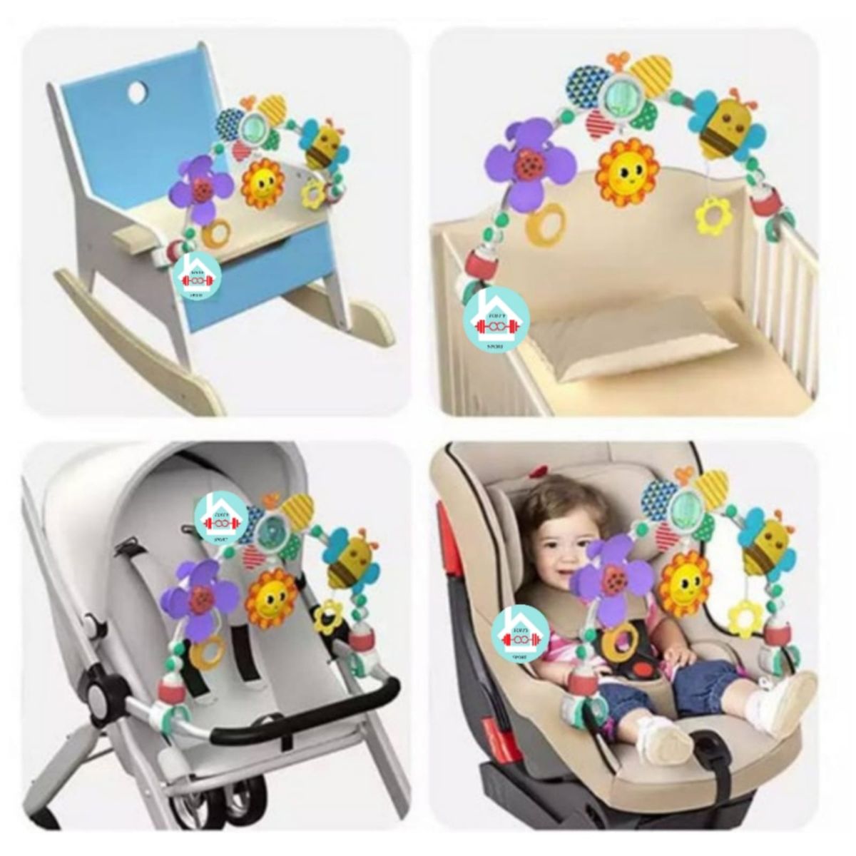 HUANGER - Juguete Móvil Arco de Actividades Musical COCHE O MECEDORA