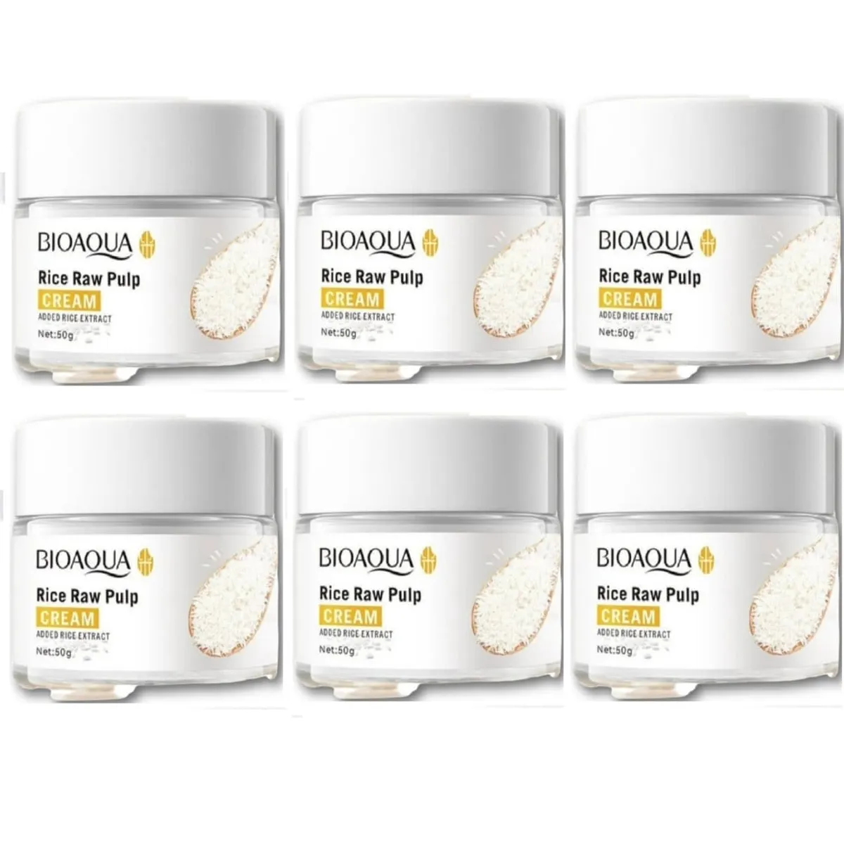 BIOAQUA - PACK 6 CREMA ACLARANTE DE ARROZ  BIOAQUA