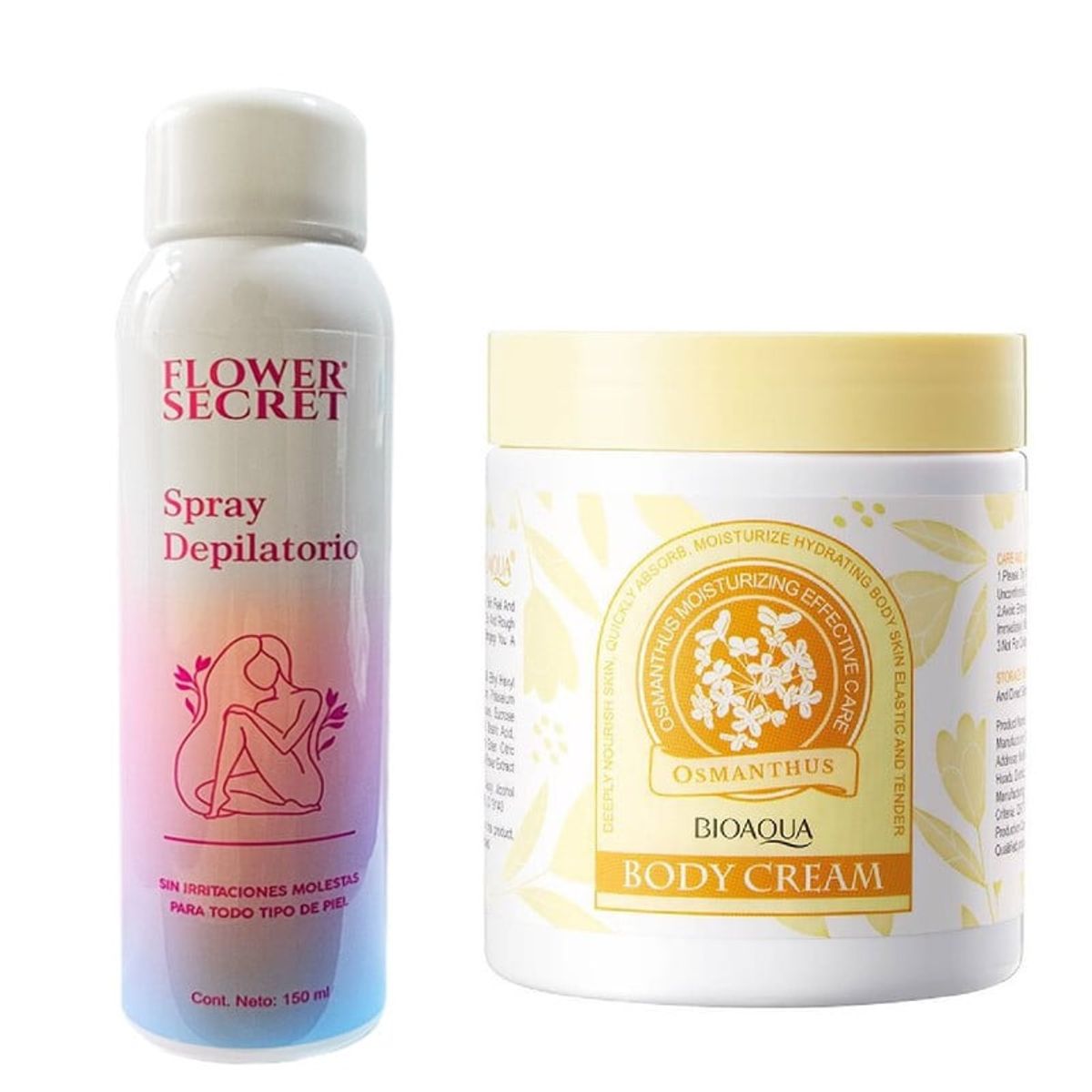 BIOAQUA - PACK CREMA DEPILADORA SPRAY Y CREMA PARA EL CUERPO VAINILLA BIOAQUA