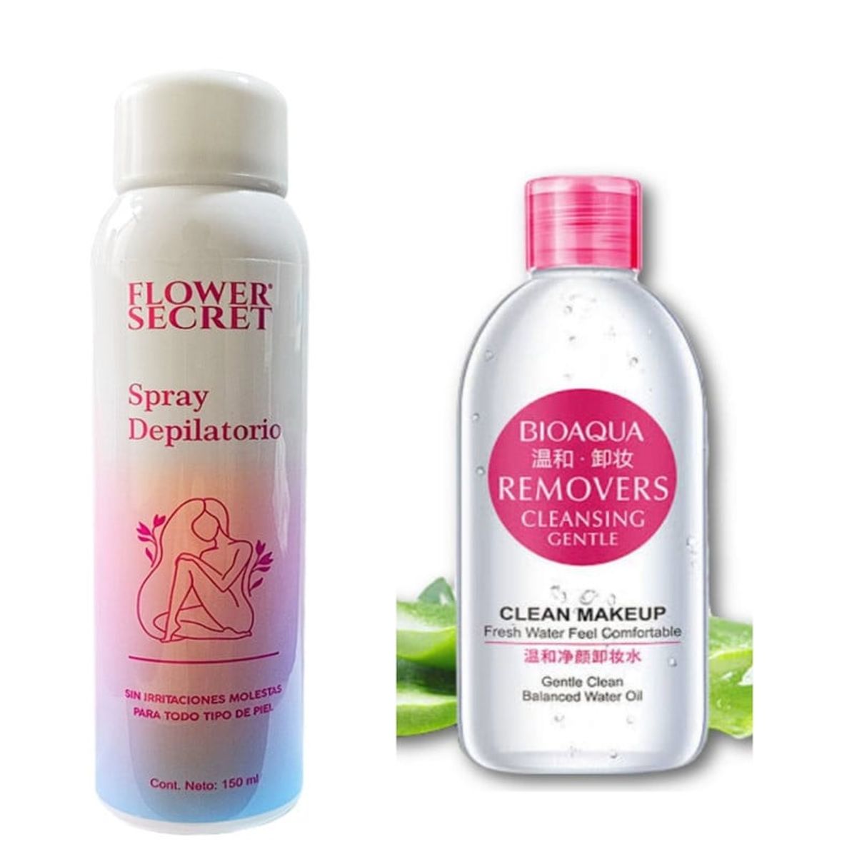 BIOAQUA - PACK CREMA DEPILADORA SPRAY Y AGUA MICELAR 250ML BIOAQUA