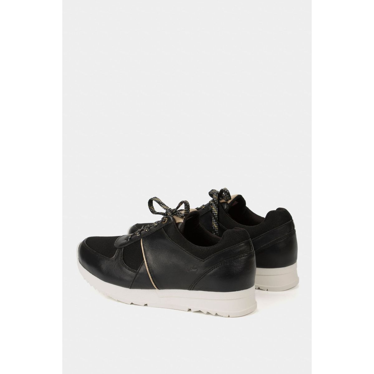 VELEZ - Vélez Zapatillas Deportivas Tropical De Cuero Mujer Negro