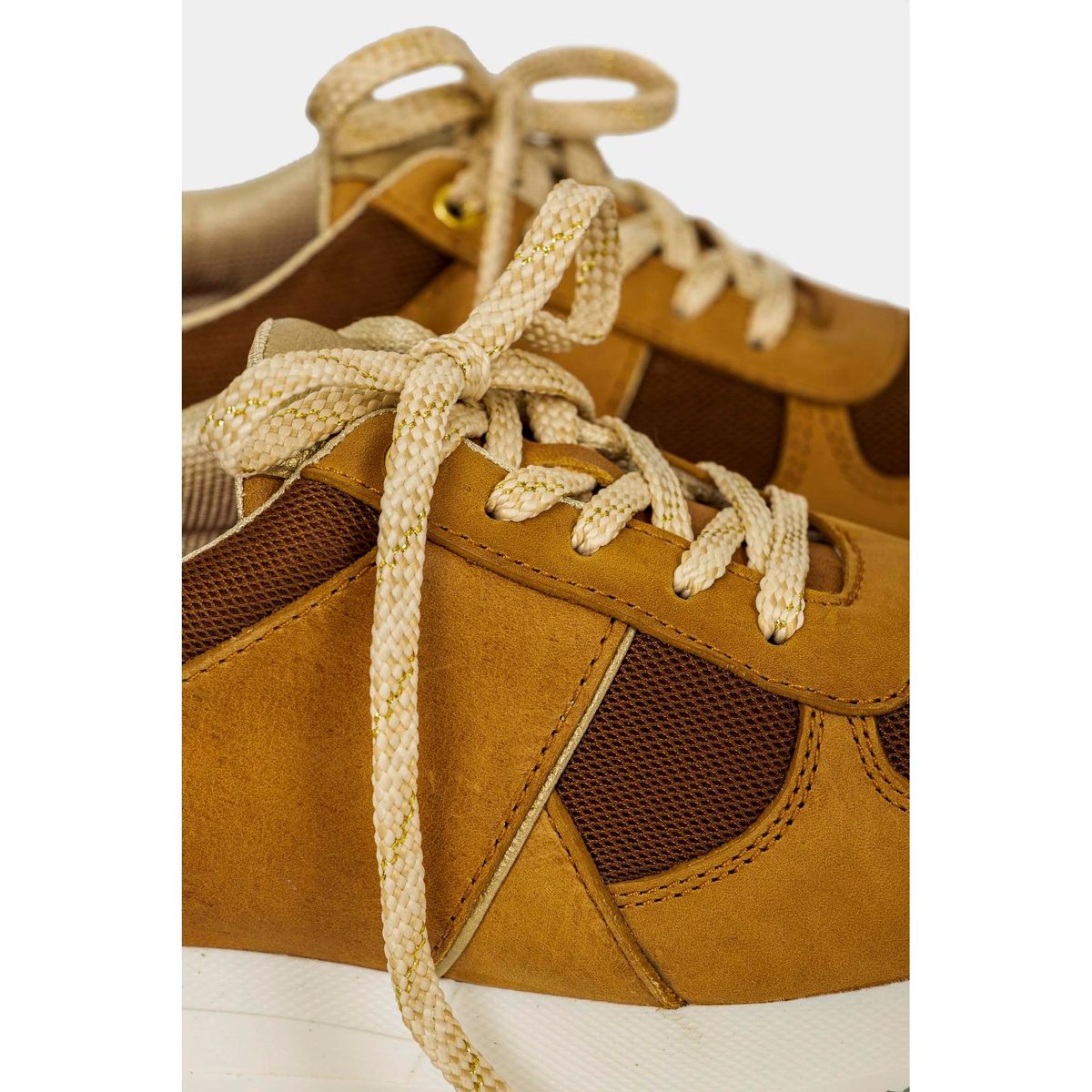 VELEZ - Vélez Zapatillas Deportivos Tropical Cuero Para Mujer Miel