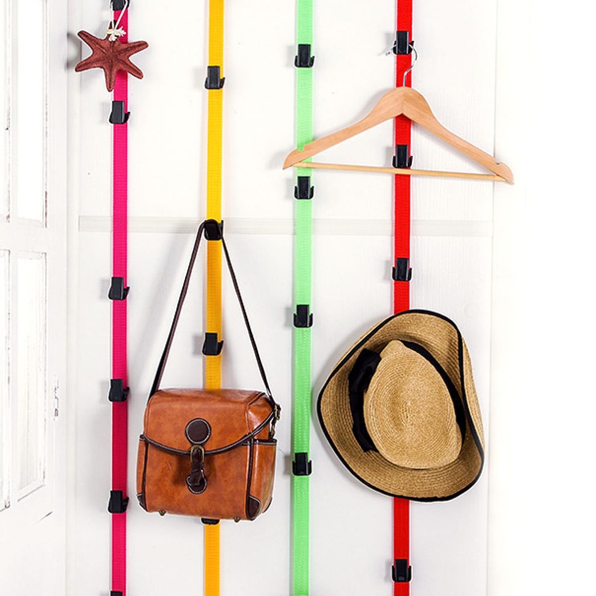 KAST PE - Rack Organizador ™ Colgador Carteras Gorros 7 Ranuras VERDE