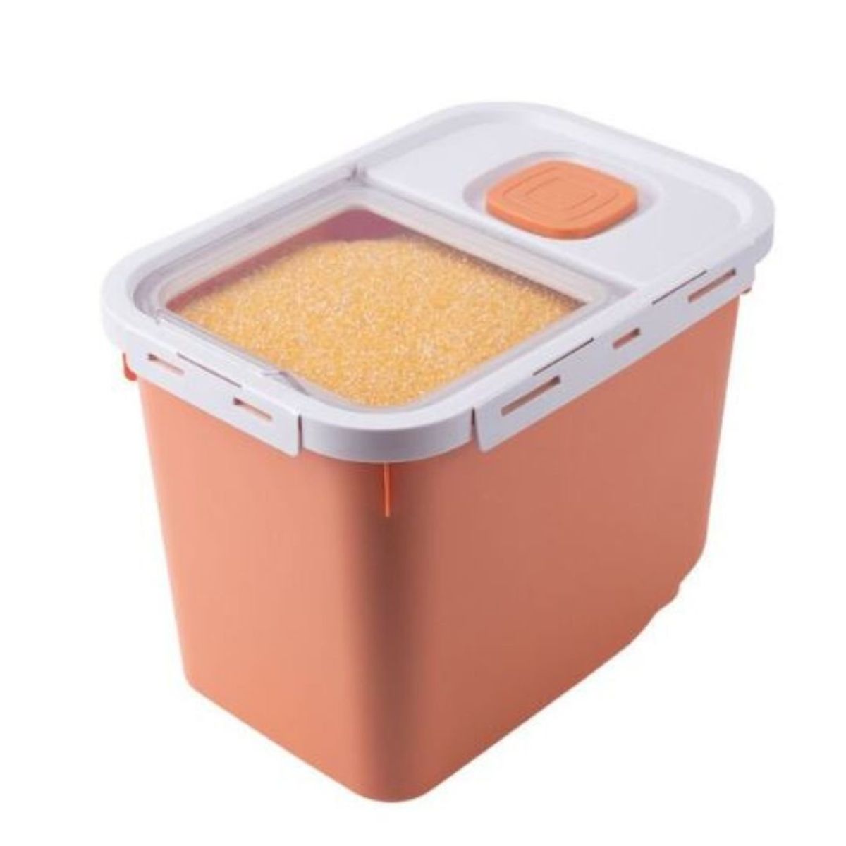 GENERICO - Contenedor de comida hermetico para Mascotas NARANJA