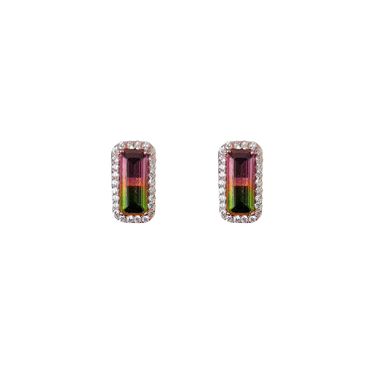 KARMY - Aretes Mujer Rectangular Circones Joya Regalo Plata Oro Rosa