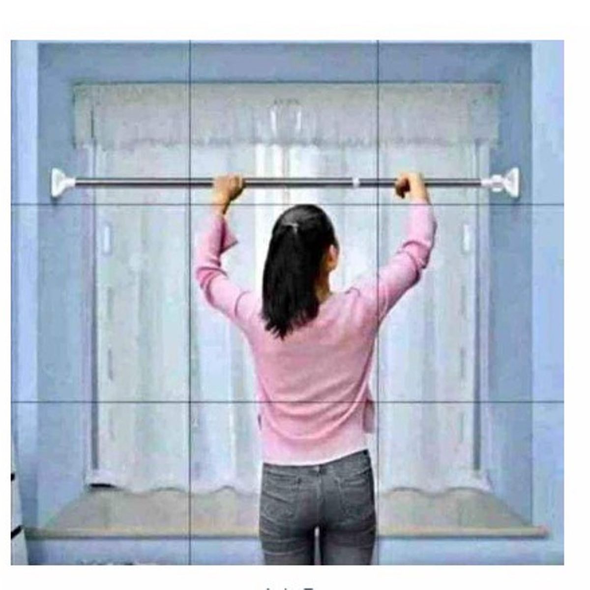 GENERICO - Barra de cortina de ducha extensible para baño A1