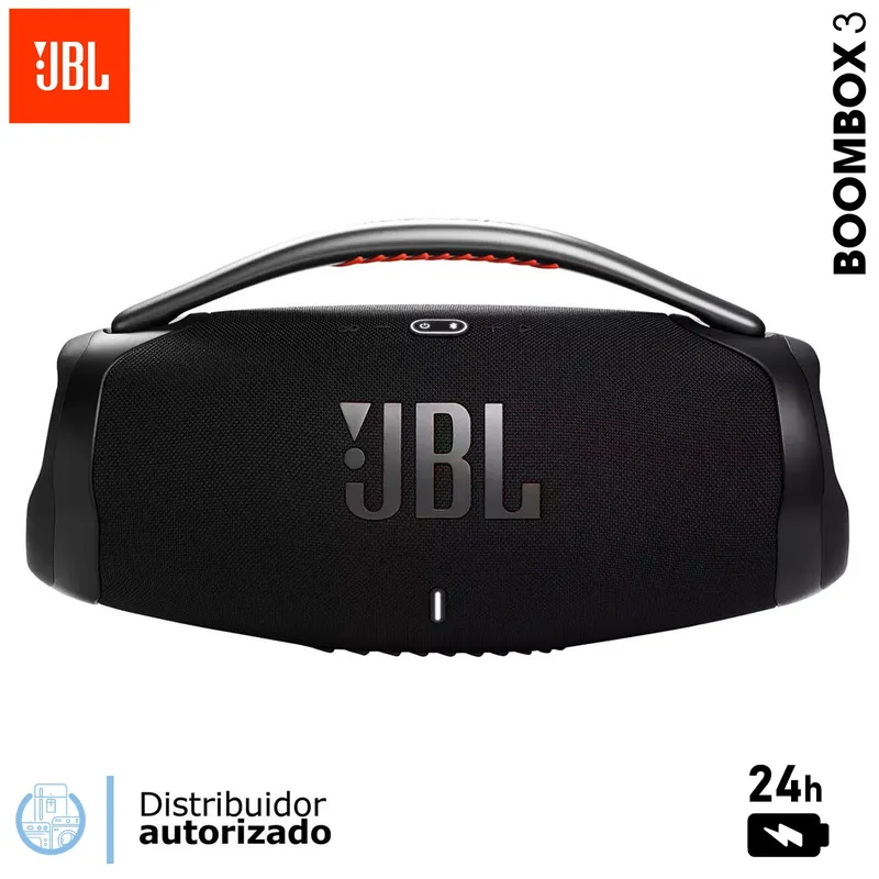 JBL - Parlante Bluetooth JBL Boombox 3 BT 24 horas Extra Bass IP67 - Negro