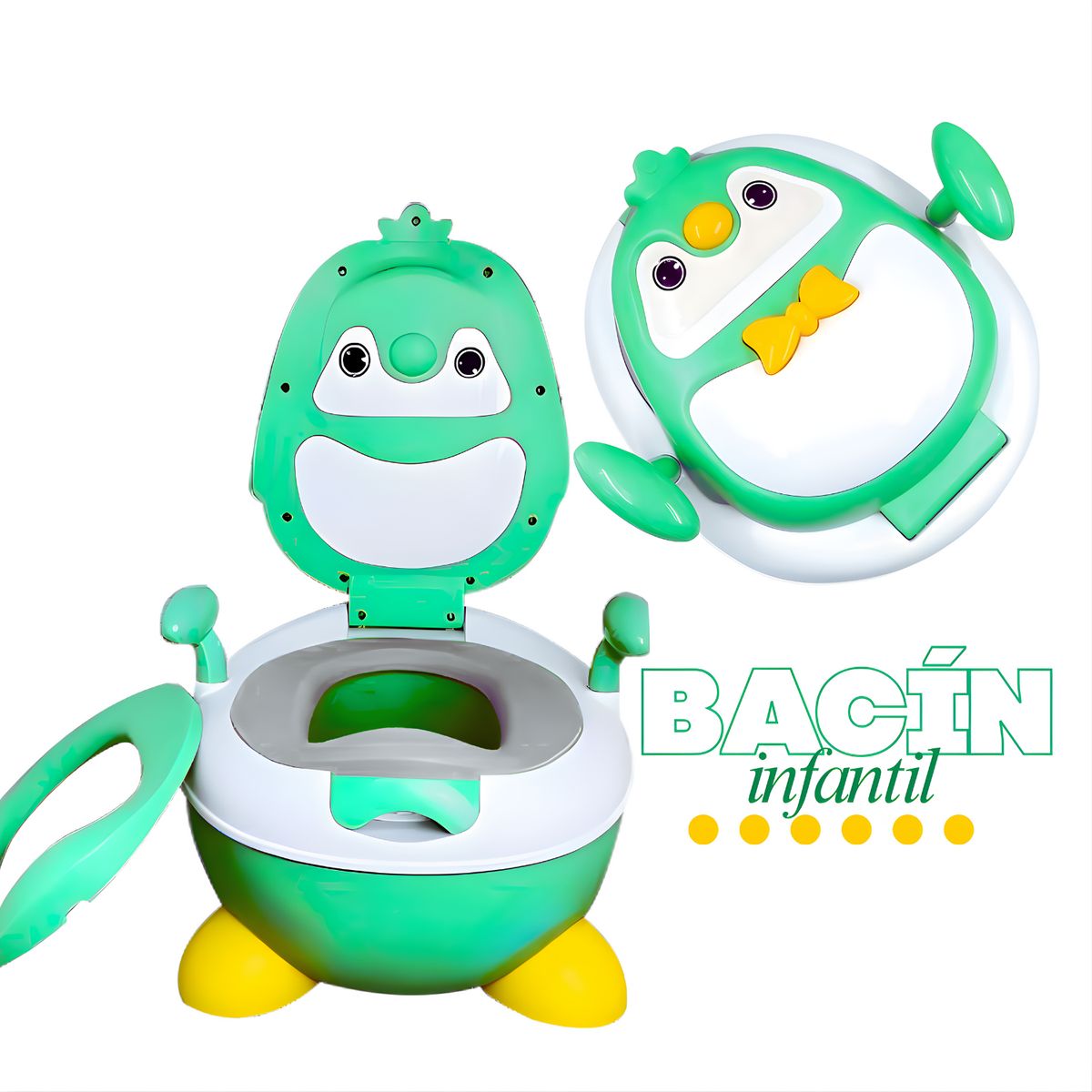 SM - BACIN ENTRENAMIENTO INODORO PARA BEBES NIÑOS INFANTIL VERDE