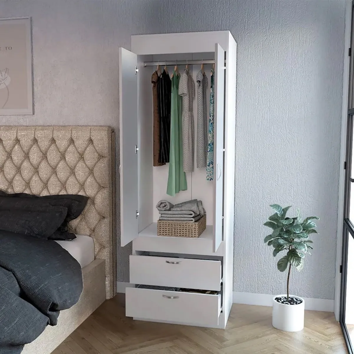 VENTITAS HOME - Ropero Minimalista Marie Ventitas Home Blanco