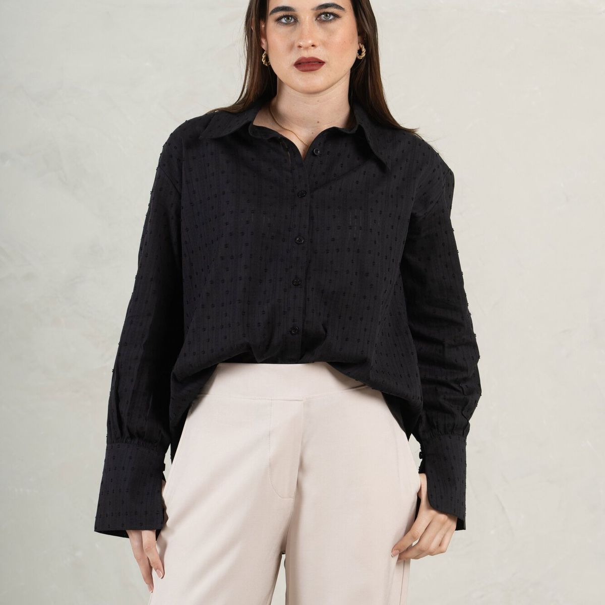 FASSINE - Blusa Manga Larga Algodón Mujer Fassine