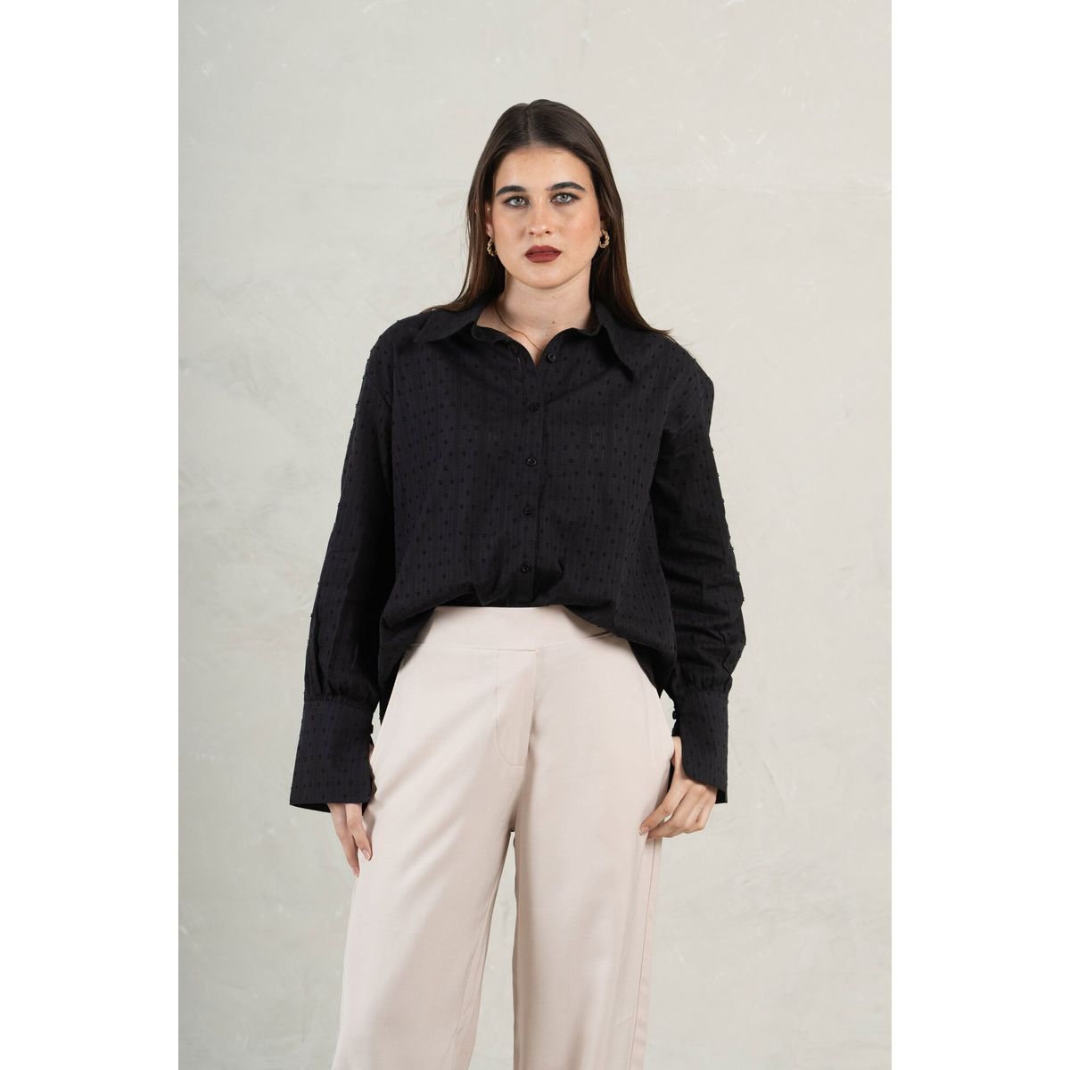 FASSINE - Blusa Manga Larga Algodón Mujer Fassine
