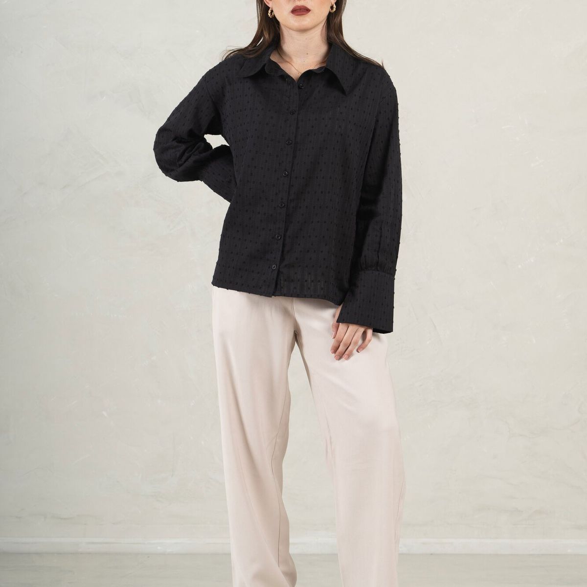 FASSINE - Blusa Manga Larga Algodón Mujer Fassine