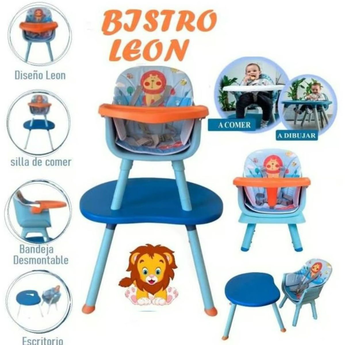 BABY KITS - Silla Carpeta 3 En 1 Baby Kits BISTRO León