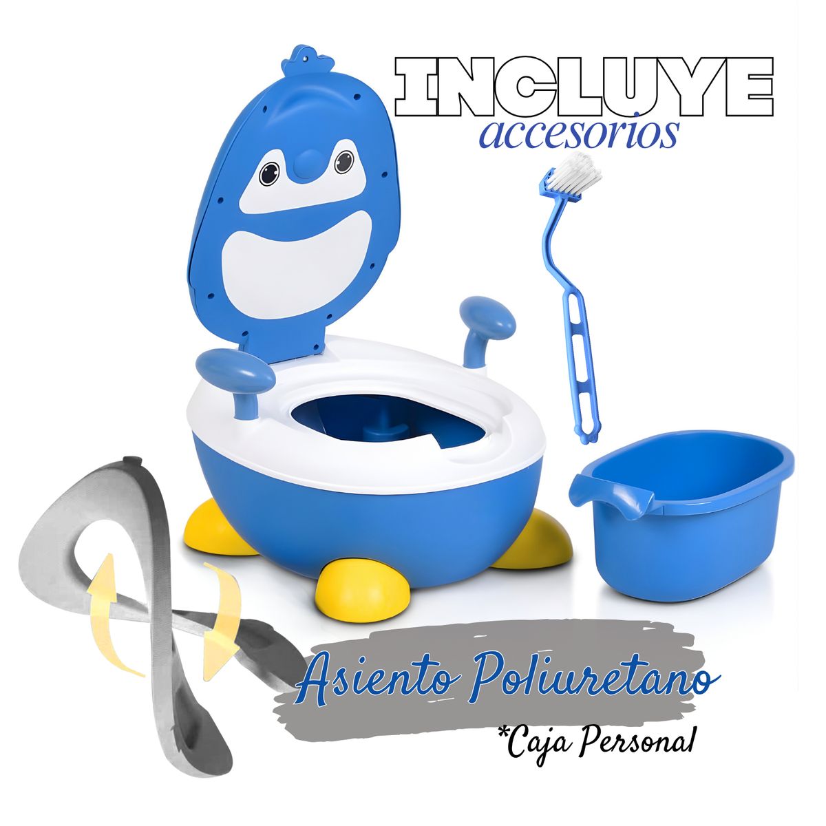 SM - BACIN ENTRENAMIENTO INODORO PARA BEBES NIÑOS INFANTIL AZUL