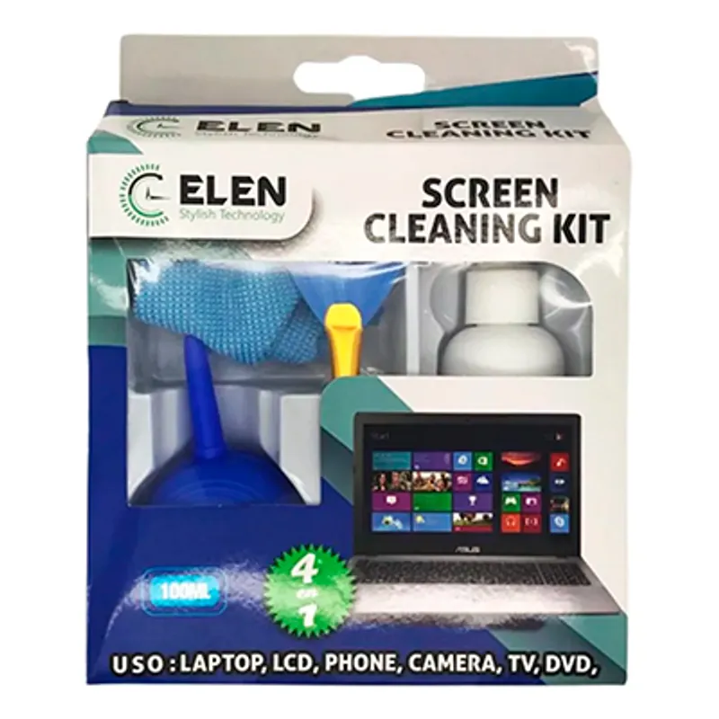 GENERICO - KIT DE LIMPIEZA PARA COMPUTADORA 4 EN 1