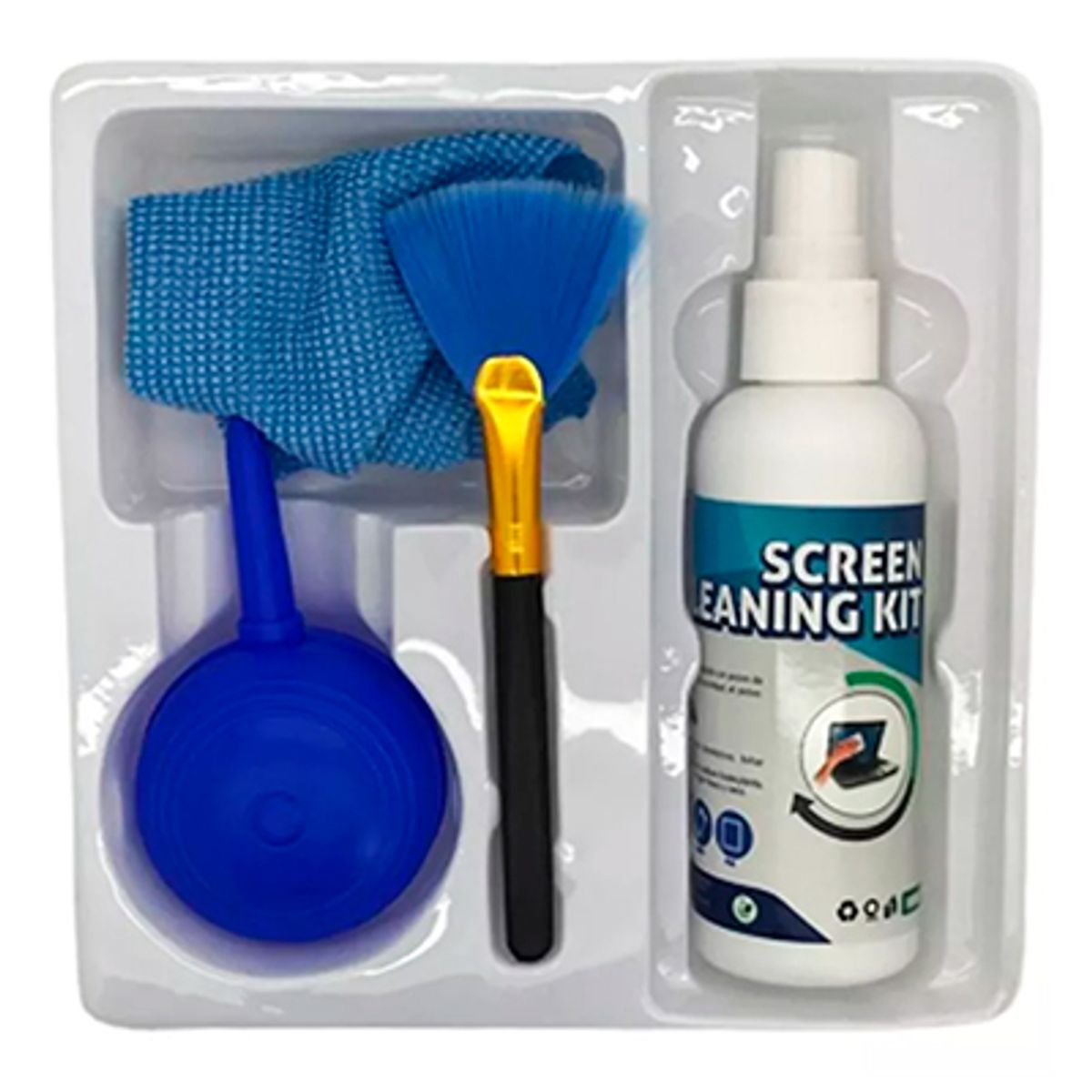 GENERICO - KIT DE LIMPIEZA PARA COMPUTADORA 4 EN 1