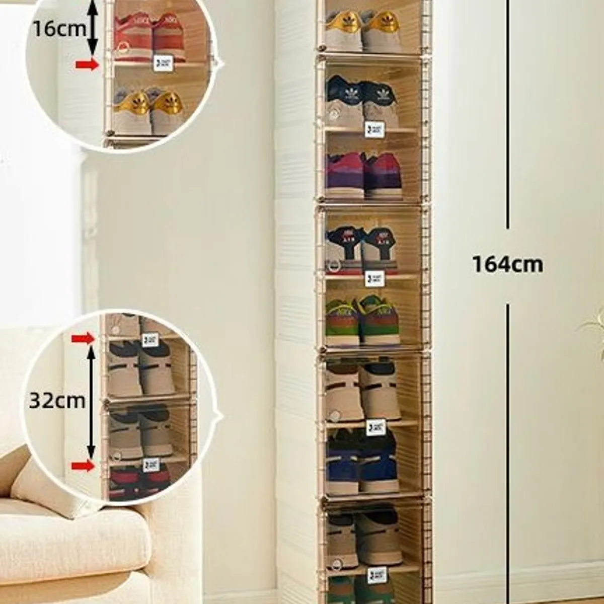 GENERICO - Zapatera Plegable de 10 niveles.