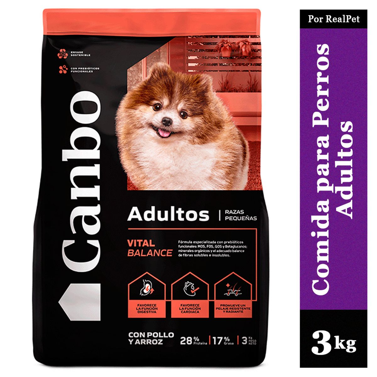 CANBO - Comida para Perro Adulto Pequeño Canbo Balance Pollo 3 kg
