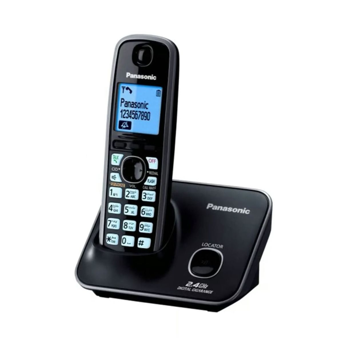 PANASONIC - Teléfono Fijo Panasonic Inalámbrico Negro KX-TG3711LCB