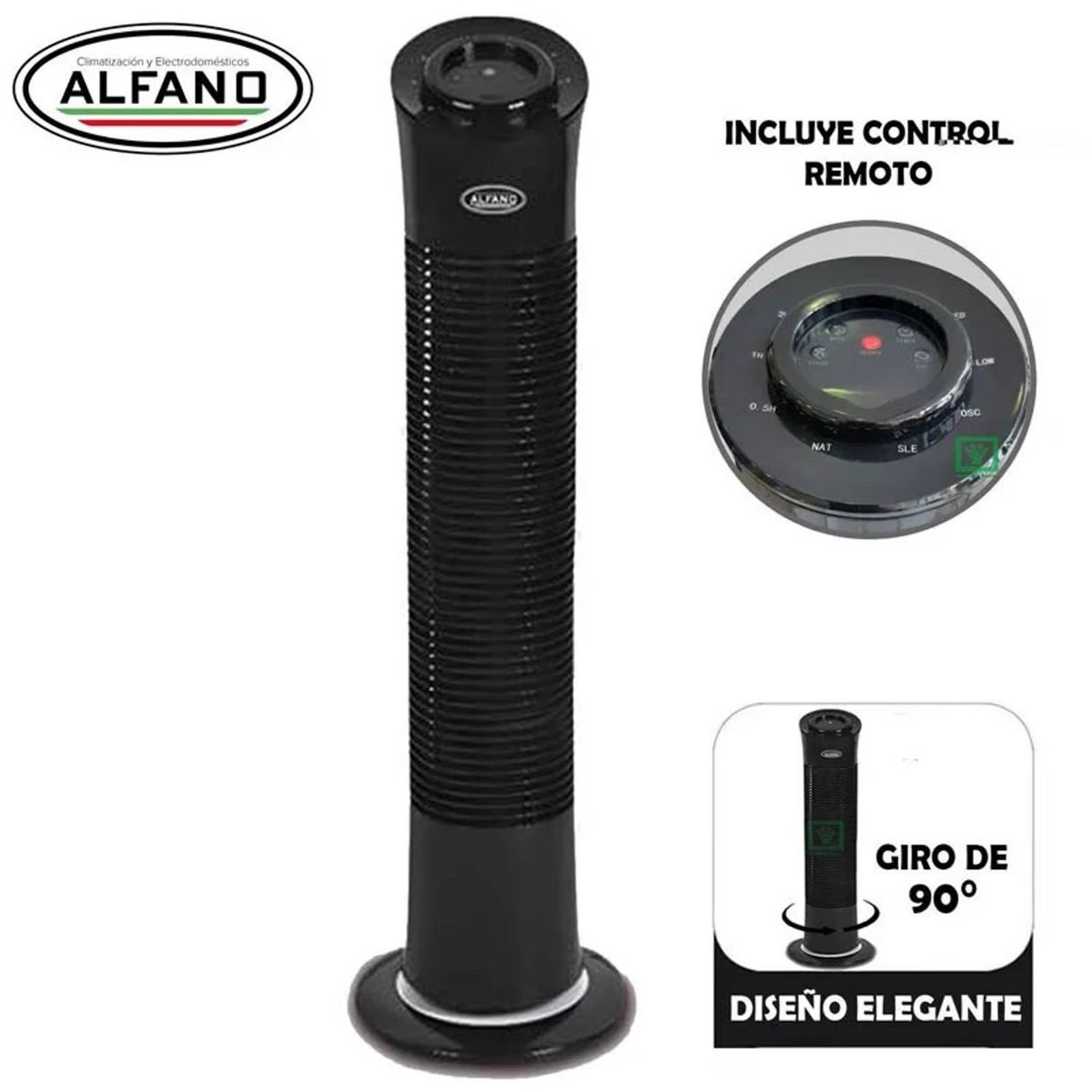 ALFANO - VENTILADOR DE TORRE DIGITAL AL-TD30 45W