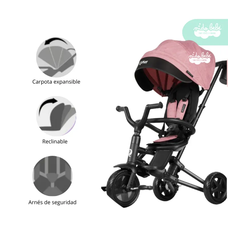 GENERICO - Triciclo Plegable modelo Nova Deluxe color Rosado