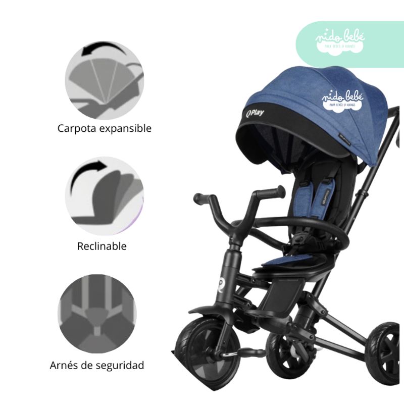 GENERICO - Triciclo Plegable modelo Nova Deluxe color Azul