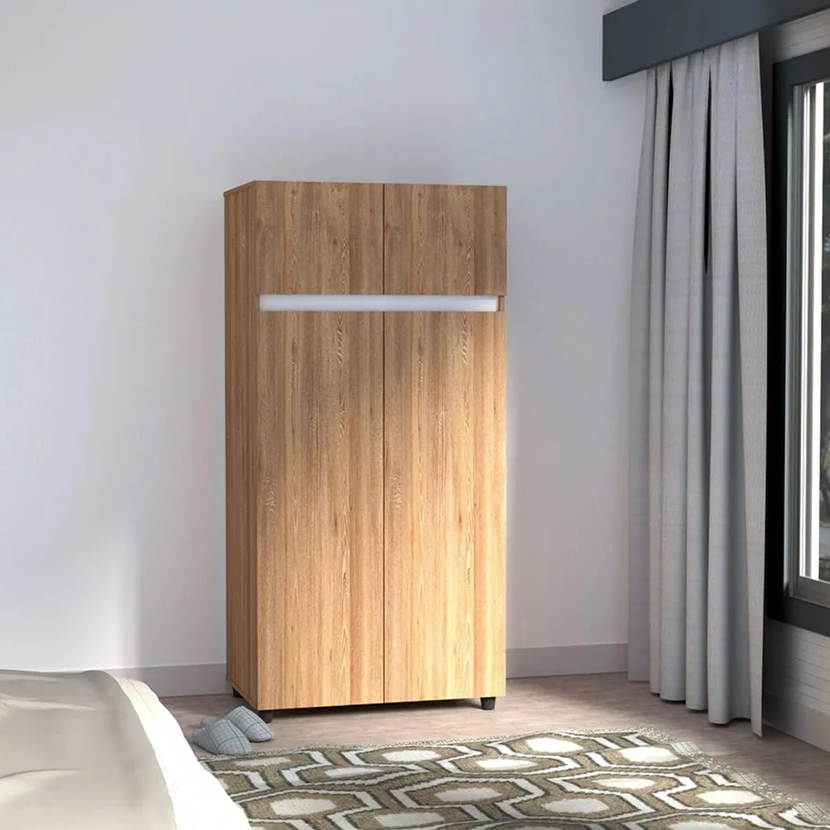 VENTITAS HOME - Ropero Minimalista Manuel Ventitas Home Miel y Blanco