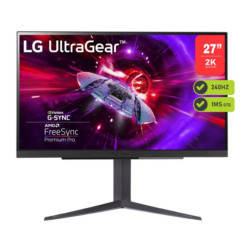 LG - Monitor Gamer Ultragear LG 27gr83q-b 27 1ms Ips QHD 2k 240hz G-SYNC