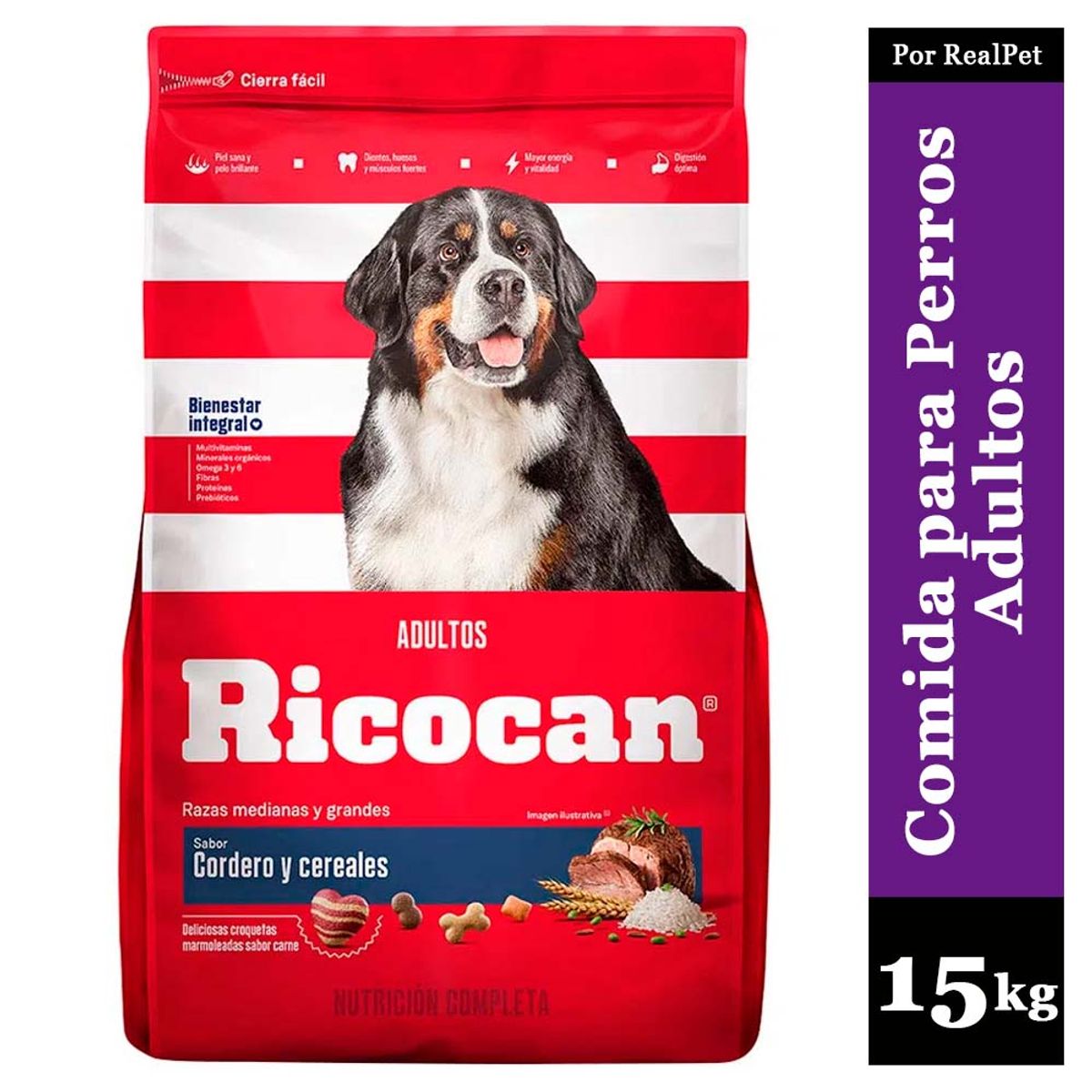 GENERICO - Comida para Perro Ricocan Cordero Raza Mediana y Grande 15kg