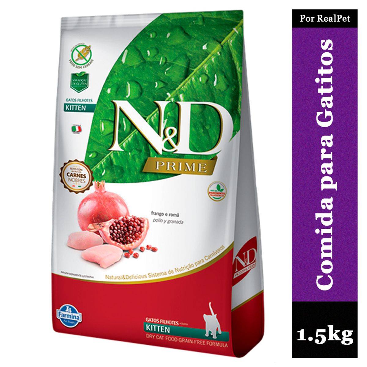 N&D - Comida para Gatitos Kitten N&D Pollo y Granada 1.5 kg