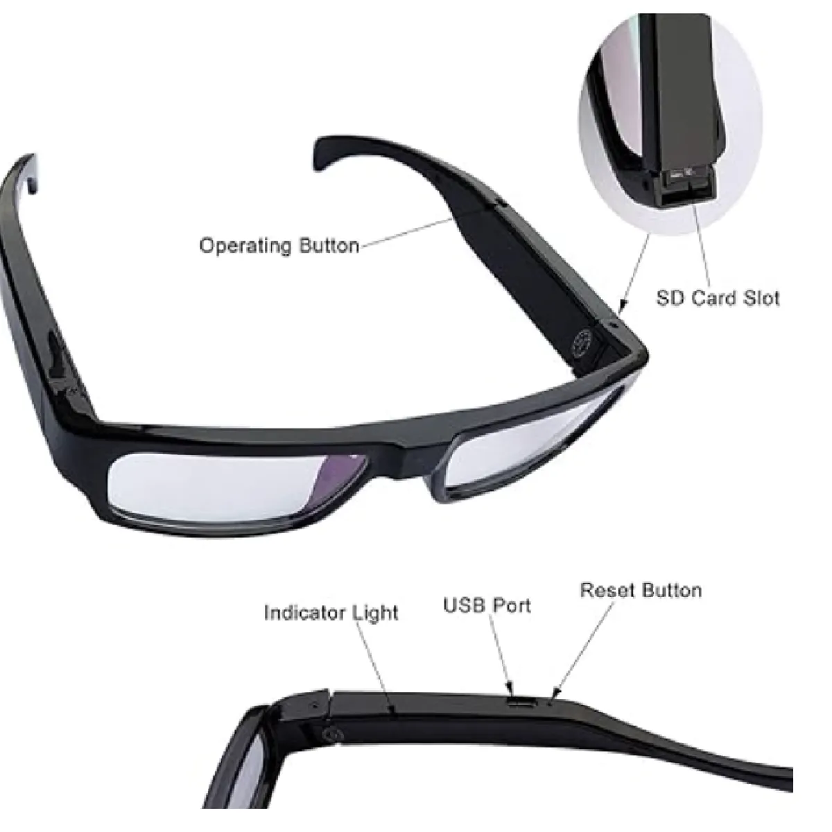 OEM - Lentes Con Cámara Espía FHD