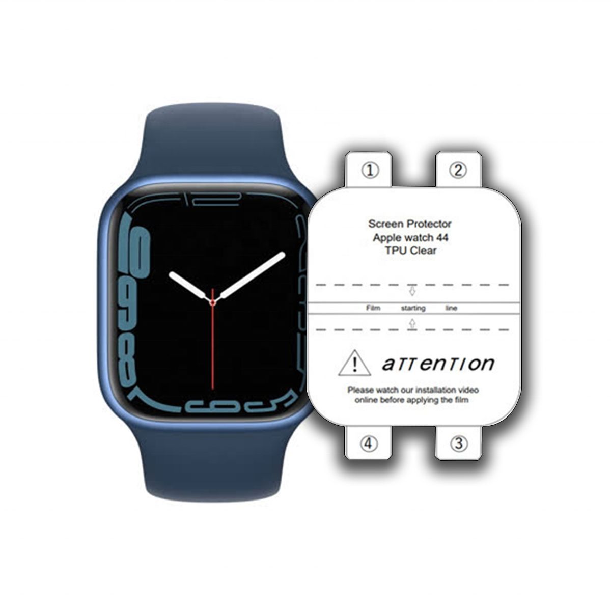 GENERICO - Pack de 4 Micas de Hidrogel de 49mm para Smartwatch