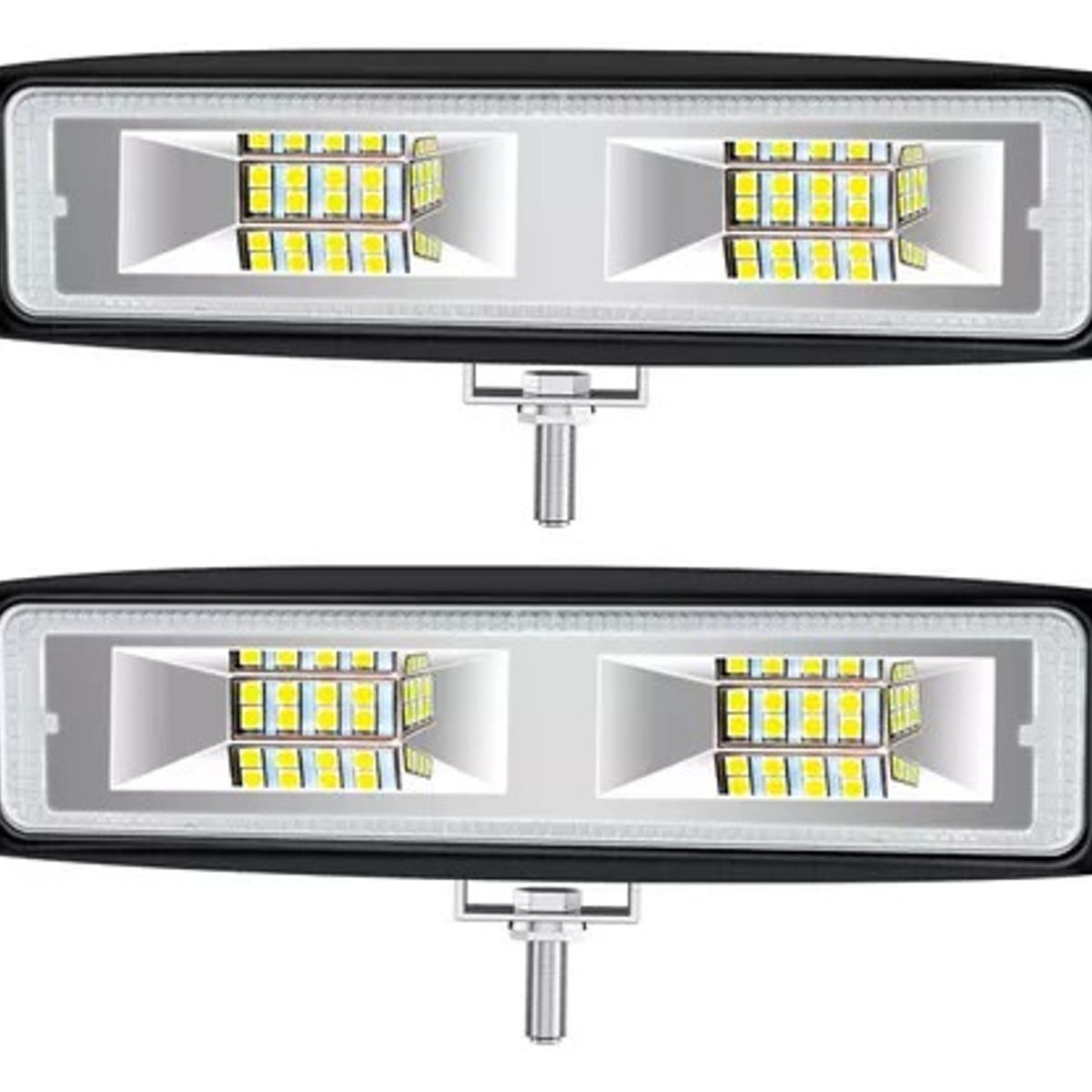 GENERICO - Par 48w Barra De Leds Luz Faros Auxiliares Fija  Luz Blanca