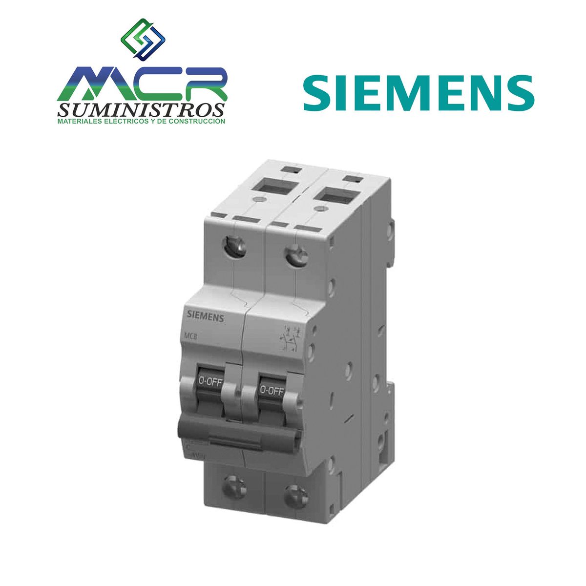 INTERRUPTOR TERMOMAGNETICO 2 POLO 6 AMPERIOS 240VAC SIEMENS, marca SIEMENS - Foto Principal