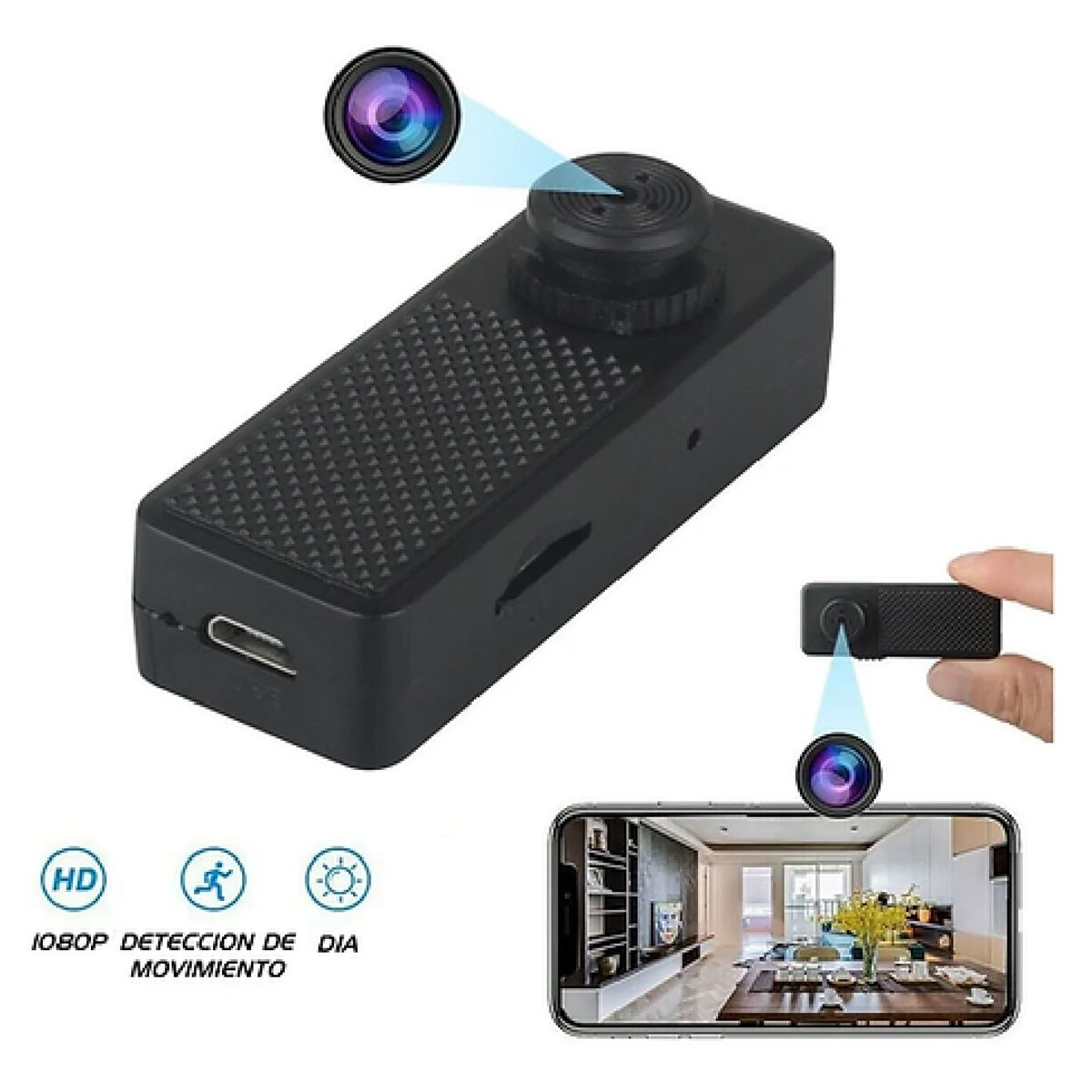 OEM - Botón Con Cámara Espía Wi Fi