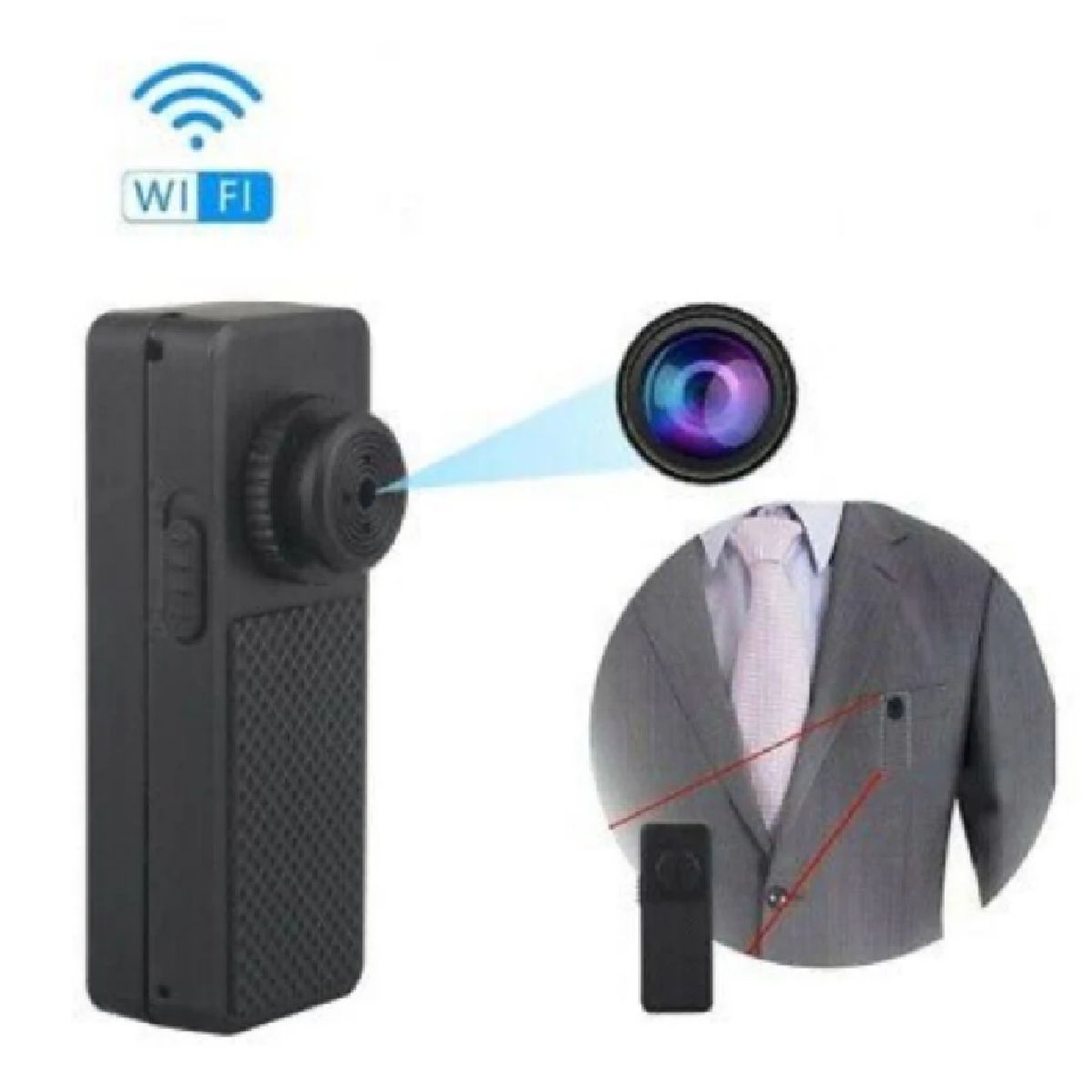 OEM - Botón Con Cámara Espía Wi Fi