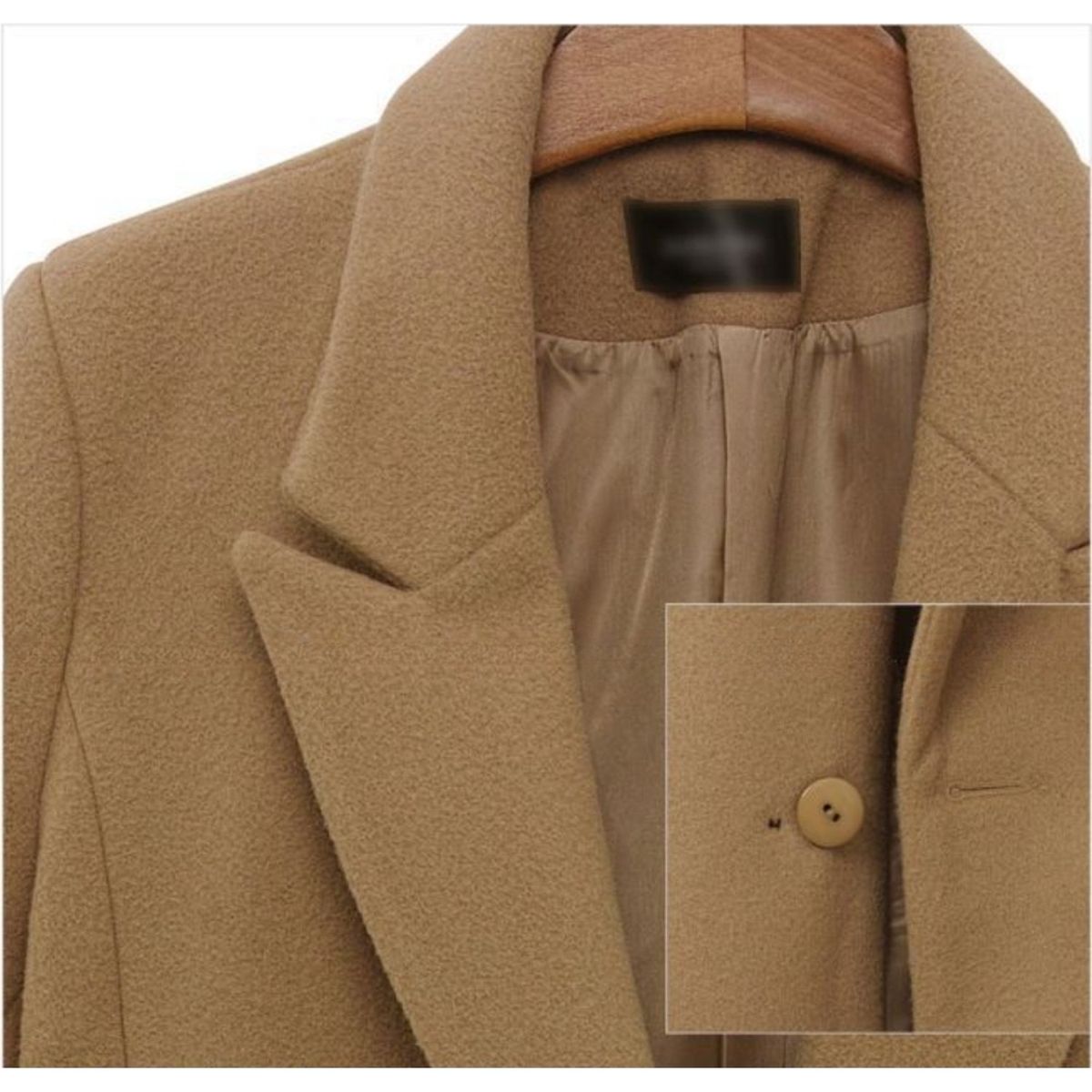 TIOZONEY - Abrigo de lana - Gris.