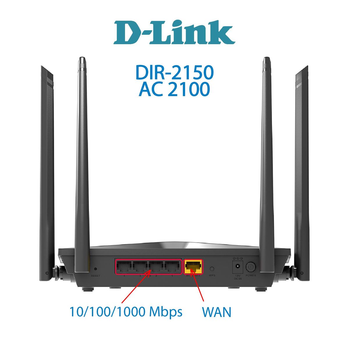 DLINK - ROUTER D-LINK DIR-2150 Alta Potencia AC 2100 2.4GHz y 5GHz