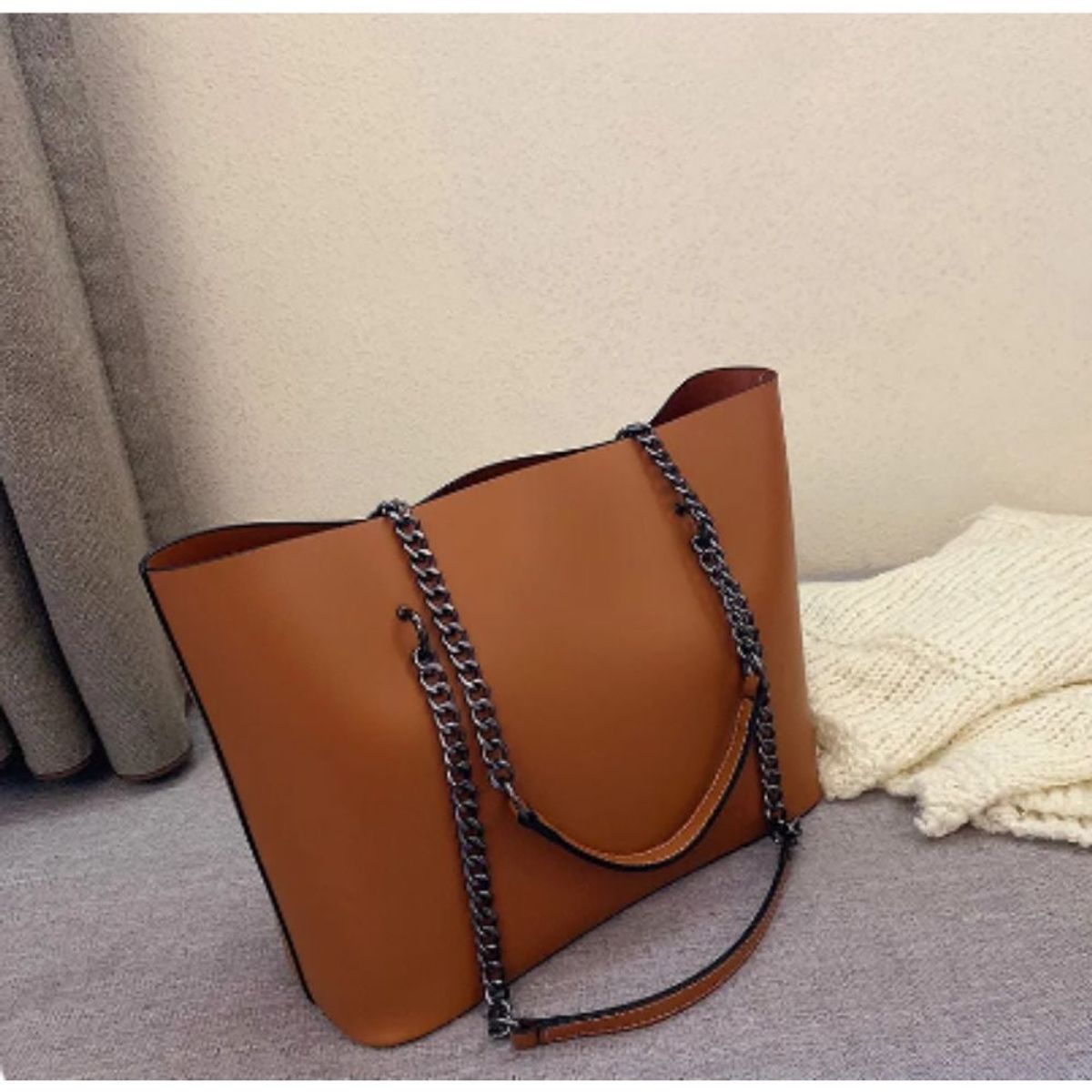 GENERICO - Bolso elegante de hombro de cuero de PU