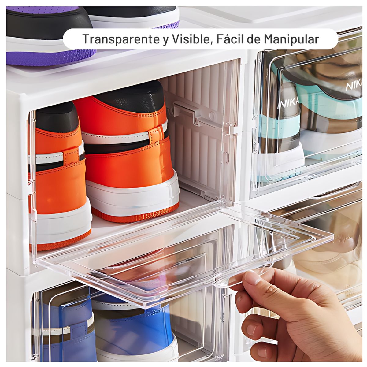 GENERICO - Zapatera De 6 niveles Plegable Acrílico