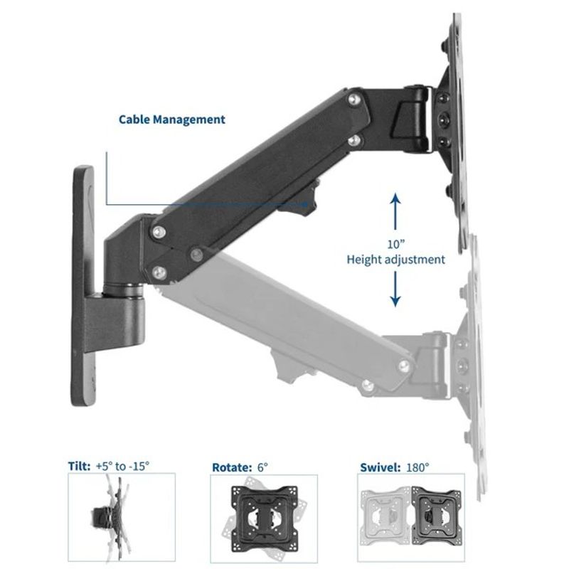 GENERICO - MONTECH - Rack con Gas Spring para TV y Monitor 32 a 43 pulg