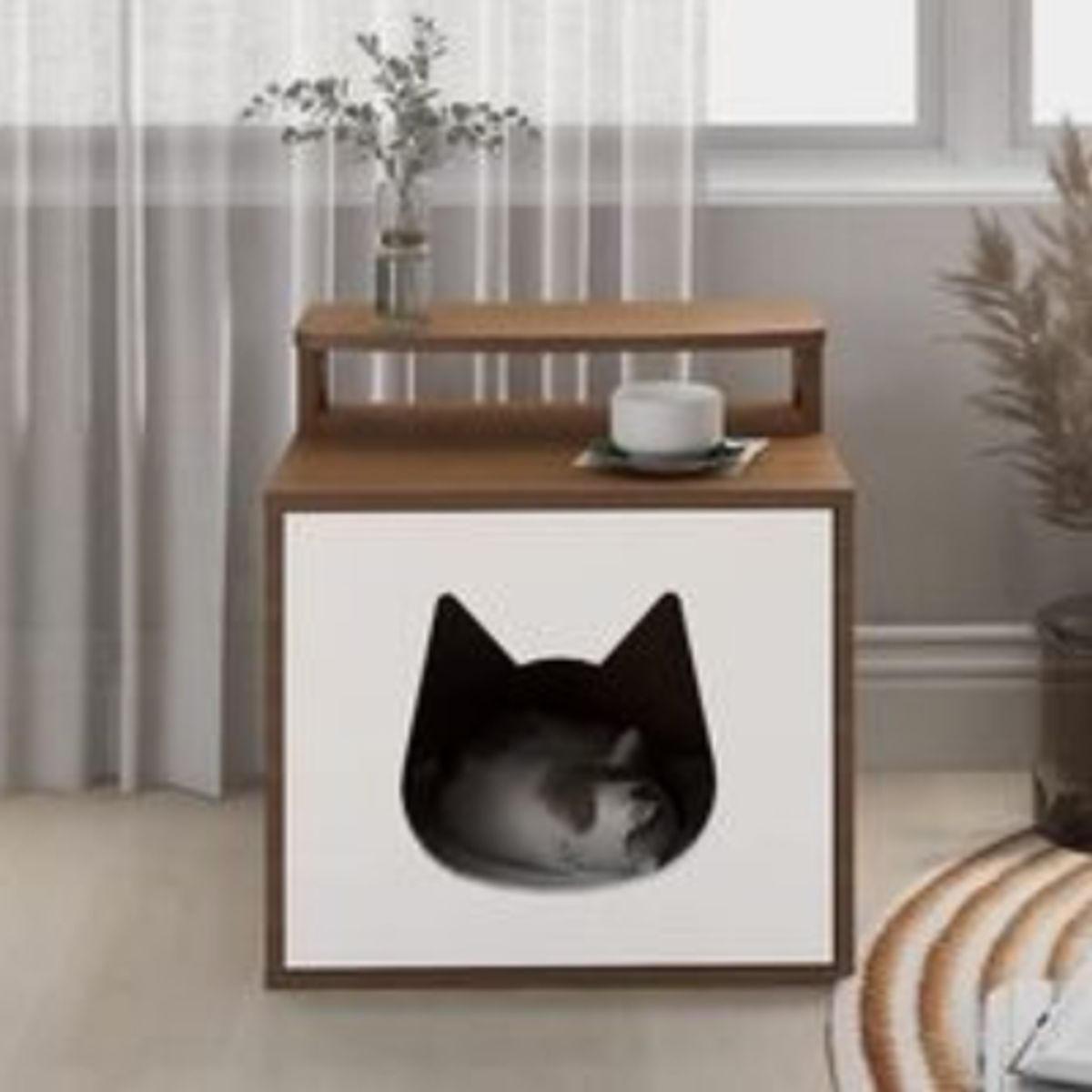 GENERICO - Velador-Casita Refugio Cómodo para Gatos