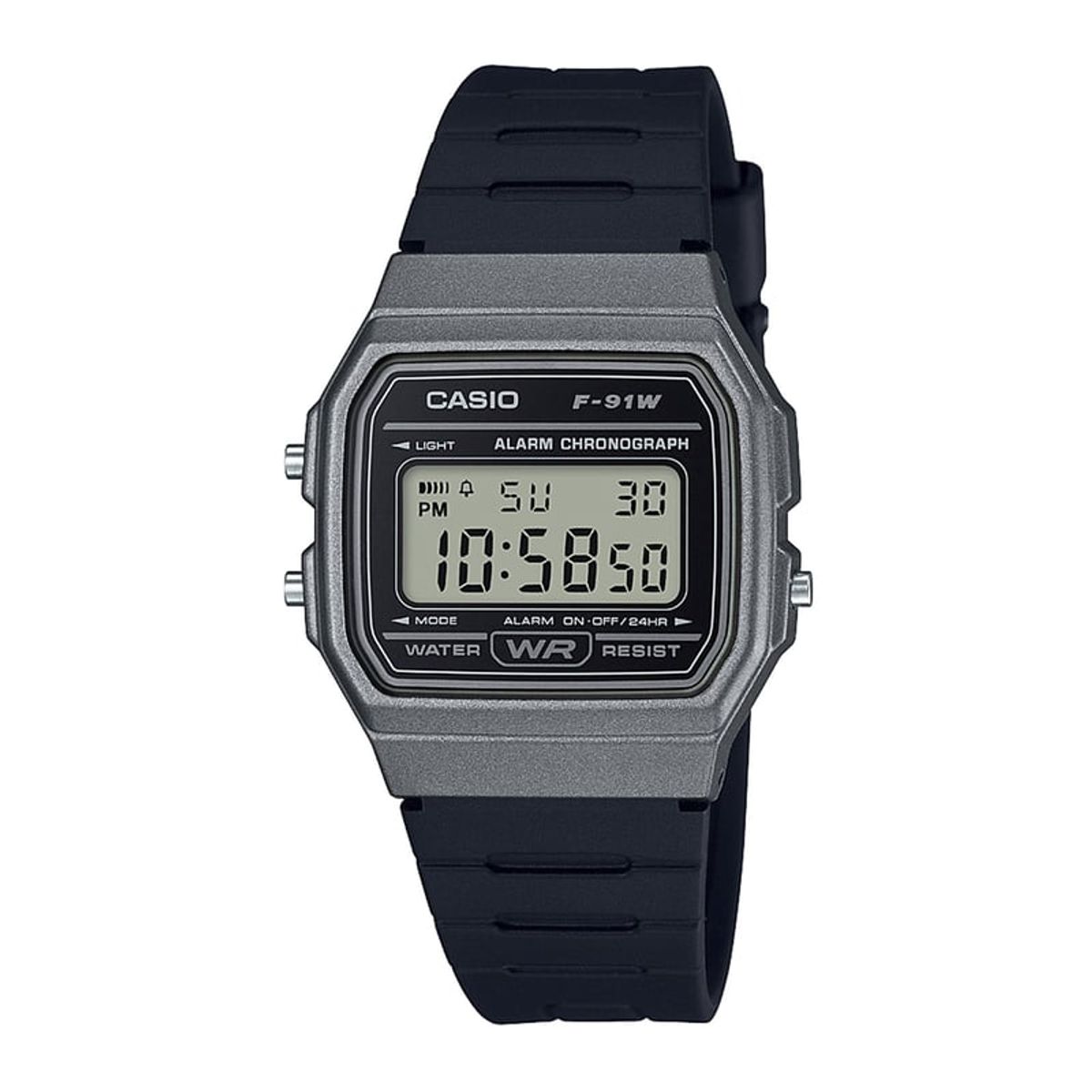 CASIO - F-91WM-1B - RELOJ CASIO UNISEX DE RESINA GRIS - CAS-1