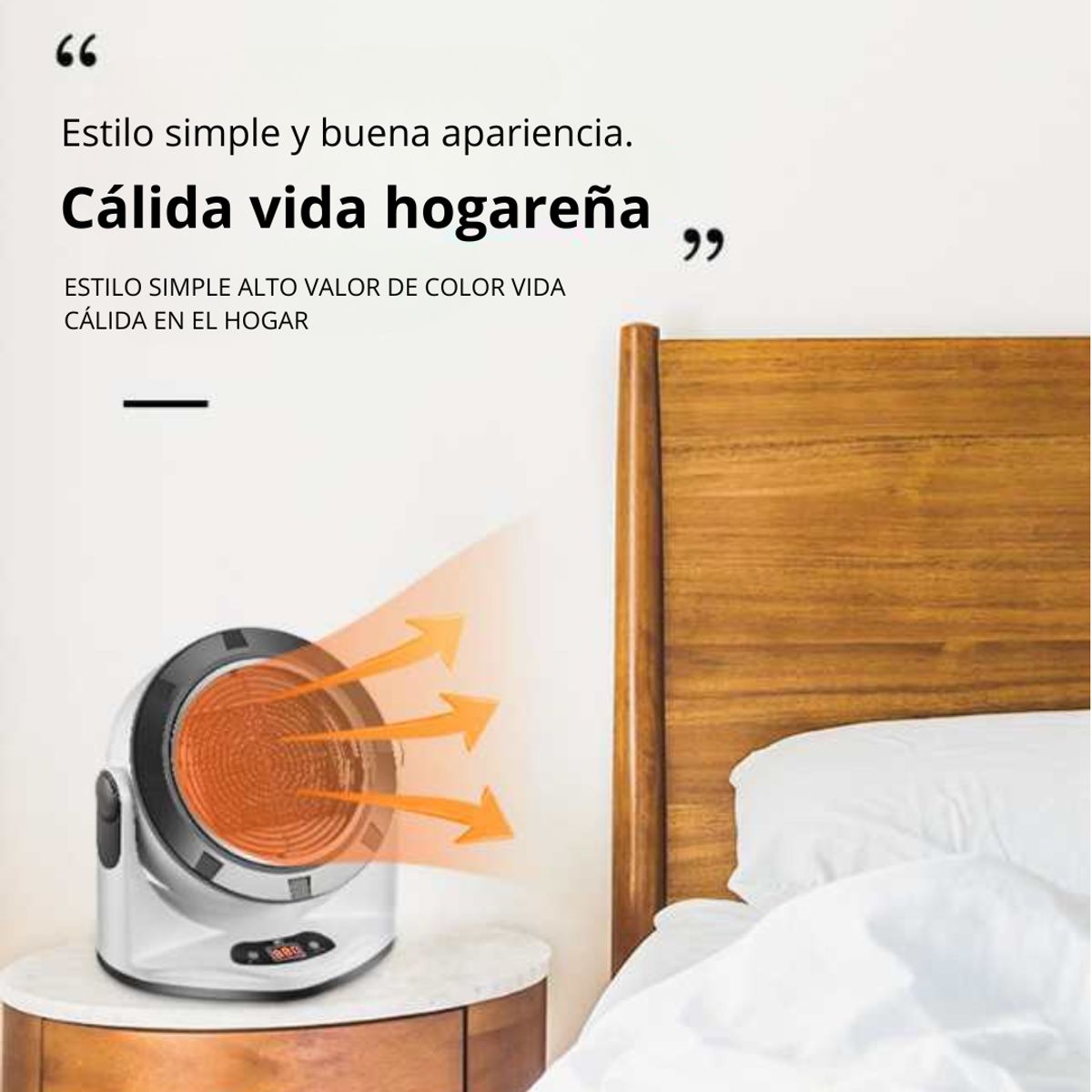 GENERICO - Calefactor Eléctrico 1000W con Aire Frío y Control Remoto 7661-C6