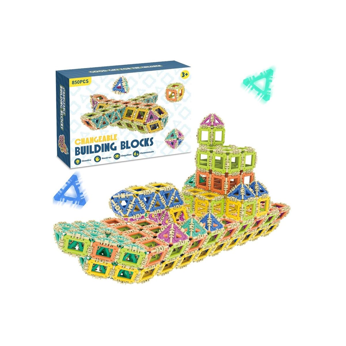 GENERICO - Bloques de Construcción 850 Piezas Changeable Building